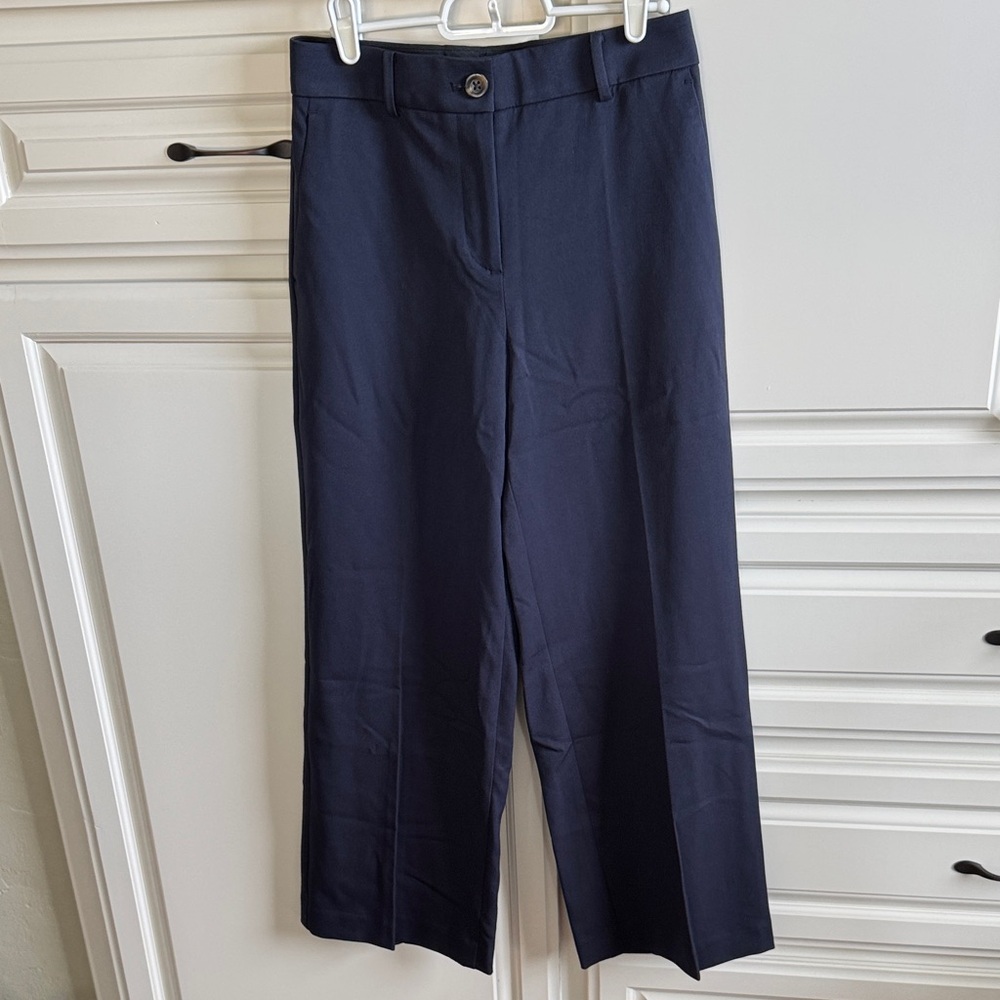 Ann Taylor Navy Wide Leg Trousers